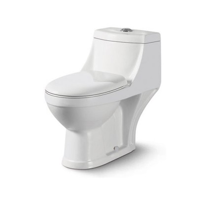 Bathroom White S-tray Sanitary Washdown Chinese One Piece WC Ceramic Toilet