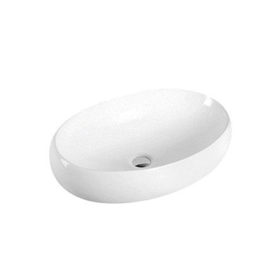 Top Quality Glaze No Hole White Artistic Table Ceramic Oval Shape Wash Basin ceramic