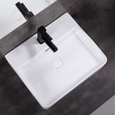 Low Price Modern Rectangular Face Wall Hung Sink Wash Basin Supplier