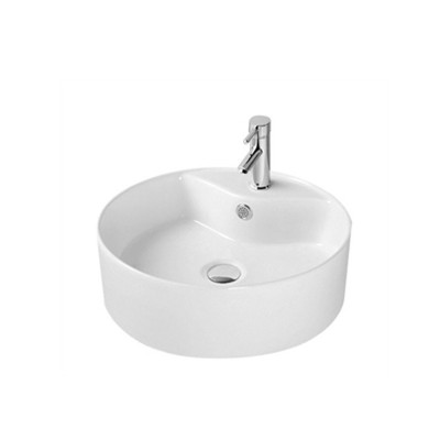 Cheap Price Above Counter Top White Round Art Ceramic Wash Basin For Bathroom