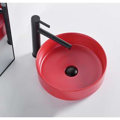 Wholesale Price Matt Red Color Basin Sink Ceramic Sink Bowls Washing