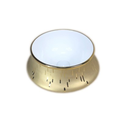 high quality round vanity ceramic countertop basins gold basin wash bathroom sink