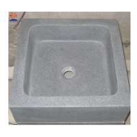 Honed Polished Grey black green G654 granite sinks basins undermount sinks for bathroom