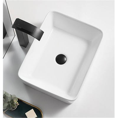 new design white rectangular table foshan ceramic top cheap price wash basin