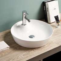 White Color Countertop Ceramic Hand Washing Basin Lavatory Sink