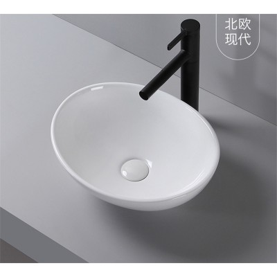 Professional factory  modern oval vessel sink acrylic bathroom sinks art basin