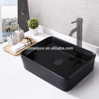 Bathroom Countertop Sink Matt Black Art Above Counter Wash Basin Ceramic