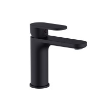 Popular ACS CE Brass Matt Black  Deck mounted mixer mid-height Round Luxury Lavatory Bathroom Basin Faucet