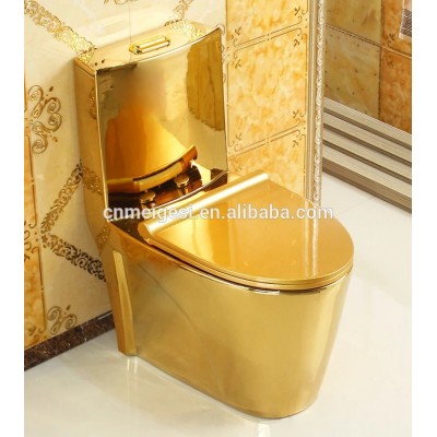 Top Quality Gold Ceramic Sanitary Ware Closet  Luxury Wc Flush Valve Toilet